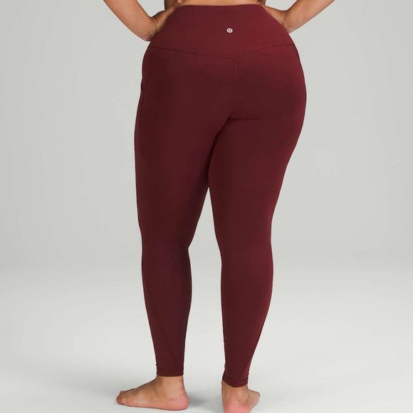 NWOT Sz 16 Lululemon Align High-Rise Pant with Pockets 28" - Red Merlot - Picture 4 of 6